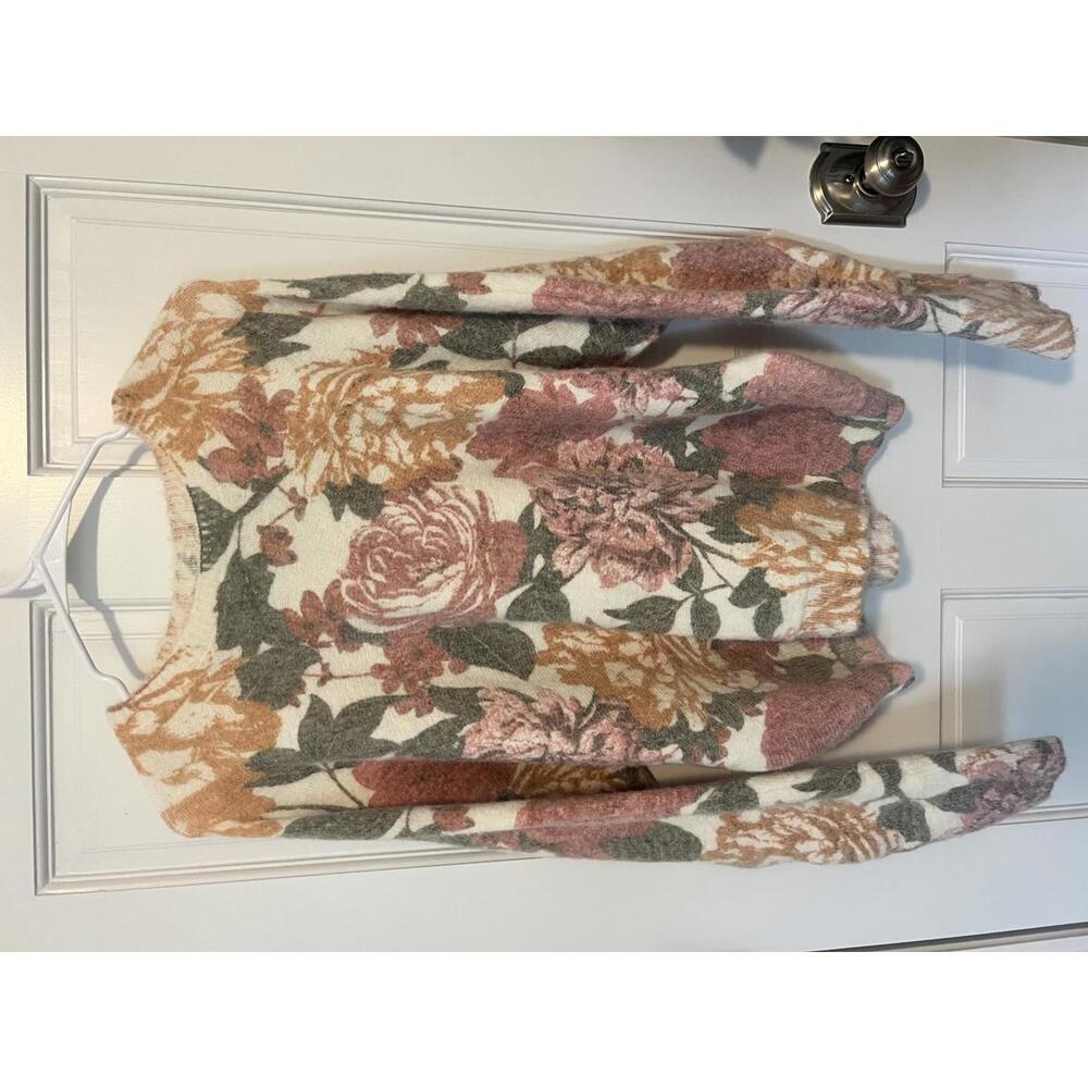 Joie Floral Patterned Sweater Size Small